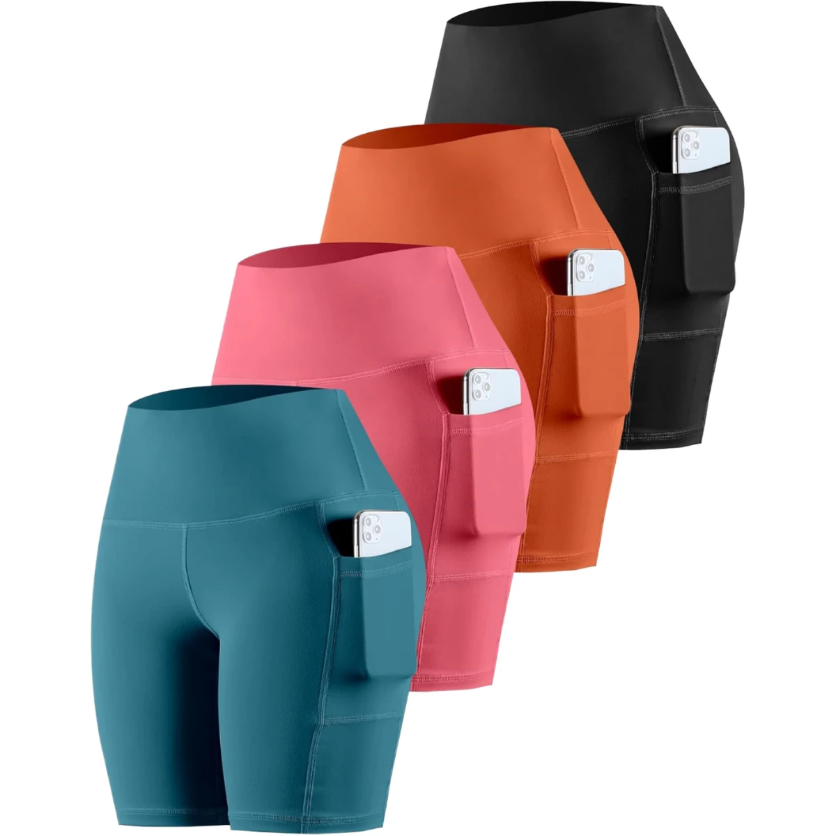 Women's High-Waist Formal Three-Quarter Quick-Dry Breathable Yoga Hot Shorts Butt-Lifting Lightweight Outdoor Sports Fitness