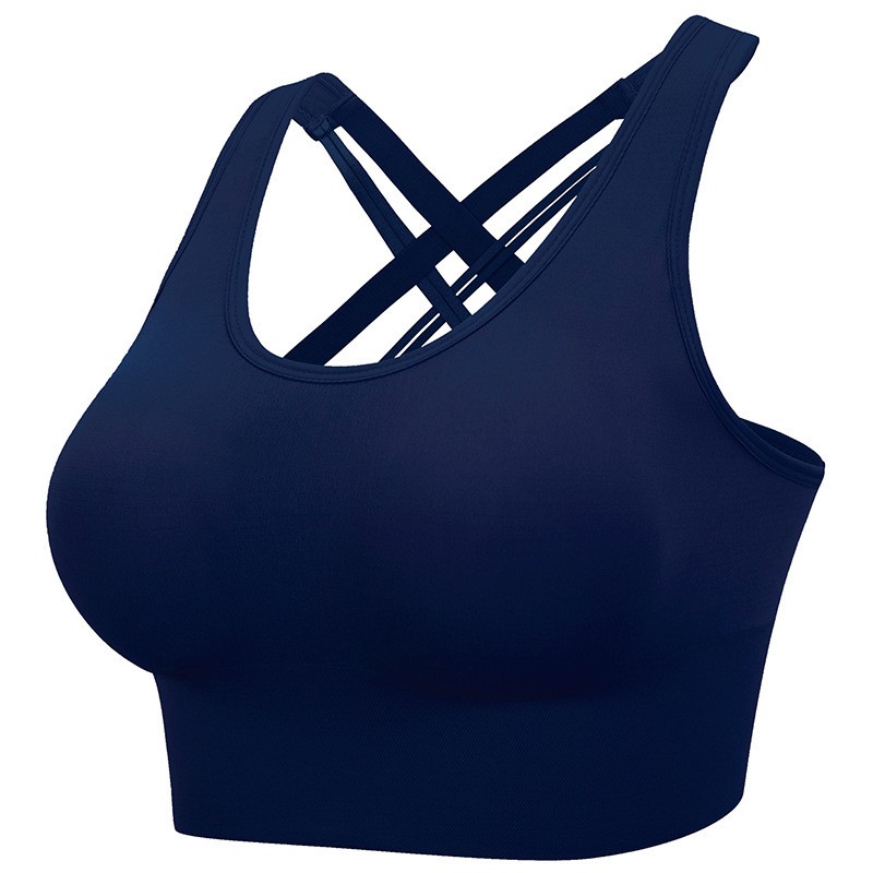 High Strength Shockproof Women's Sports Bra for Bustier Adolescents Sexy One-Piece Breathable Underwear With Cross Back Design