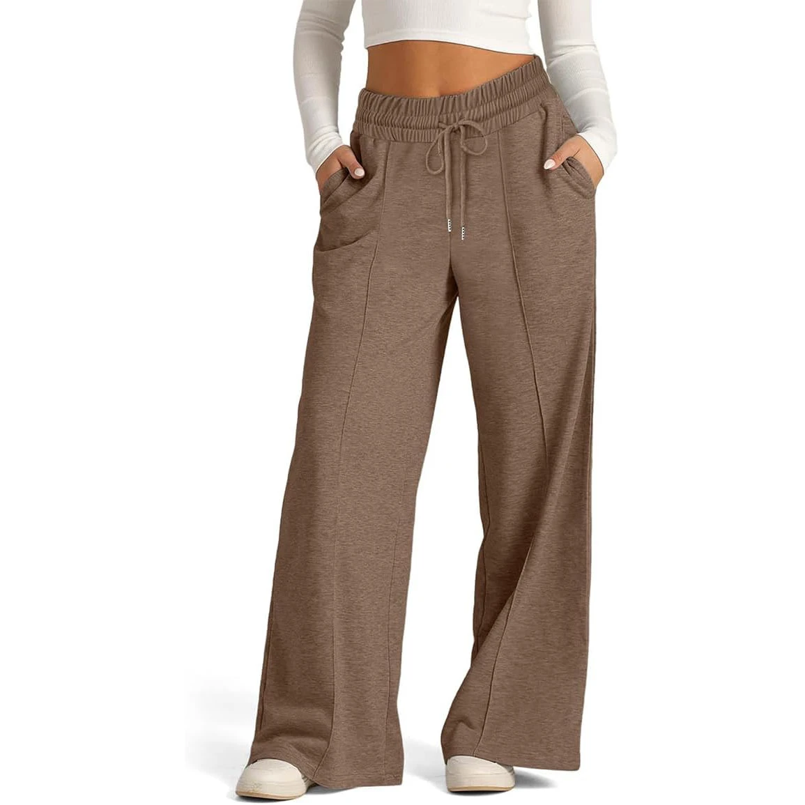 Women's Premium Quality Cotton Elastic Joggers Regular Mid Waist Gym Pants Breathable Comfortable Anti-Static Flat Casual Summer