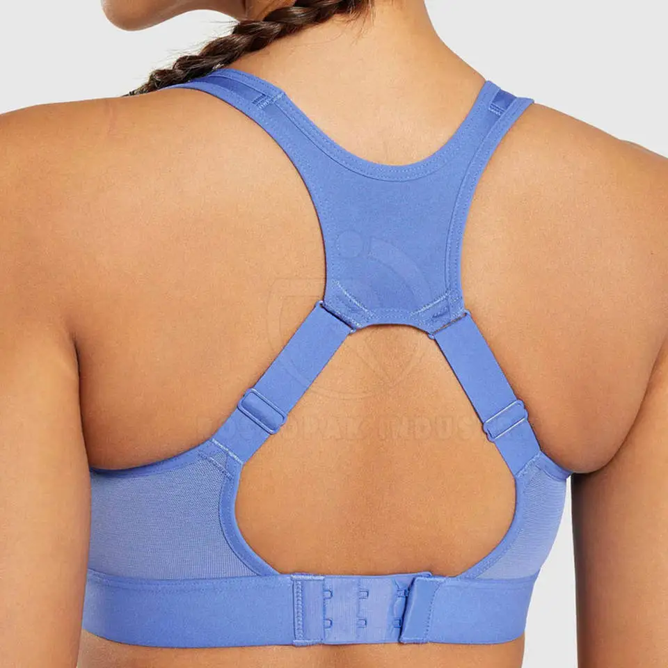 2025 Custom Lightweight Women's Simple High Support Breathable Yoga Sports Bra Solid Color Cross Back Plus Size Backless Front