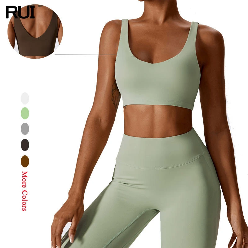 Wholesale Popular Lightweight Reversible Eco-Friendly Quick Drying Breathable Shock-proof Tight High Support Yoga Sports Bra