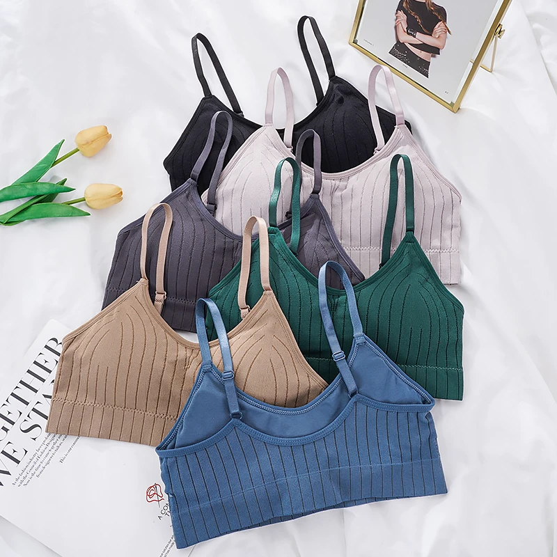 Stylish Seamless Bra for Teen Girls New Design Small Boobs Bralette Camisole Simple Sports Bralette Breathable