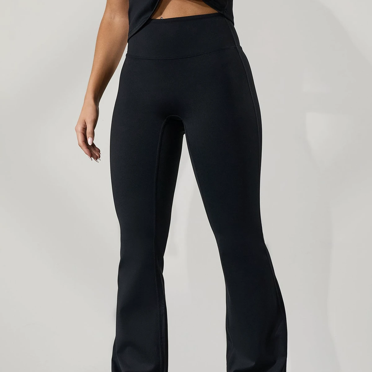 Custom Women High Waisted Butt Lifting Breathable Yoga Pants Ribbed Waistband Tummy Control Fitness Leggings Running Gym Full