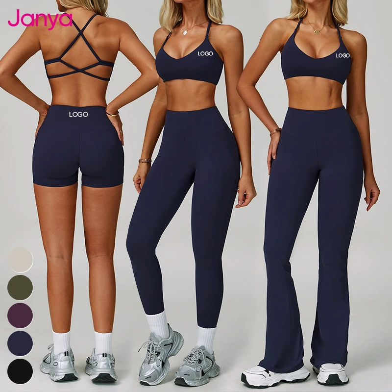 Janya Womens High Impact Sports Bra Yoga Leggings Sets Quick Dry Workout Matching Outfit 2 Piece Fitness Gym Clothes XL Yoga Set