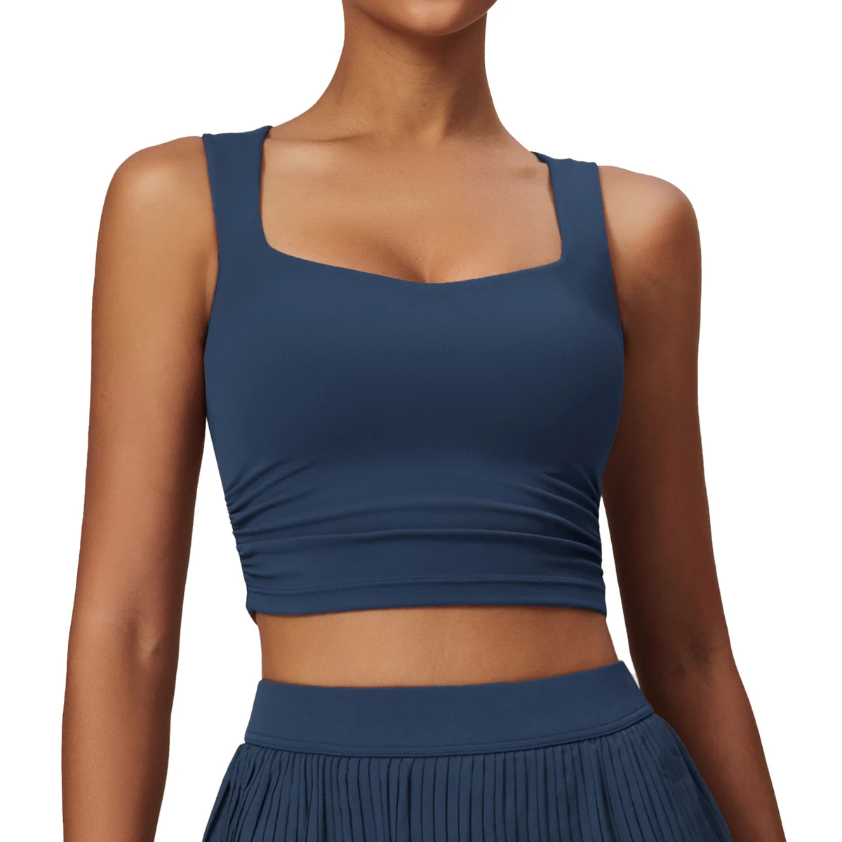 Custom LOGO Stitching Colors Sleeveless Sports Bra High Waisted Fitness Pants Apparel Gym Yoga Sets for Girl
