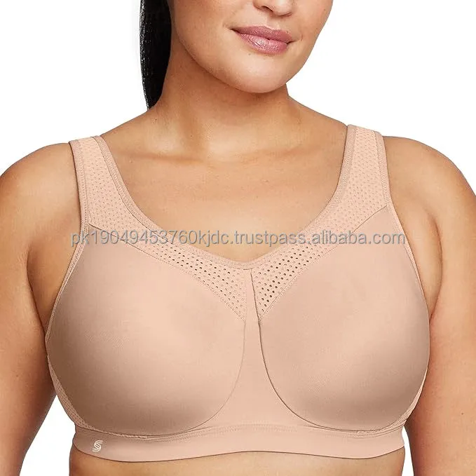 Women Full Figure Sports Bra Plus Size High-Impact High-Support Compression Full Coverage Underwire Seamless Yoga Sportswear Bra