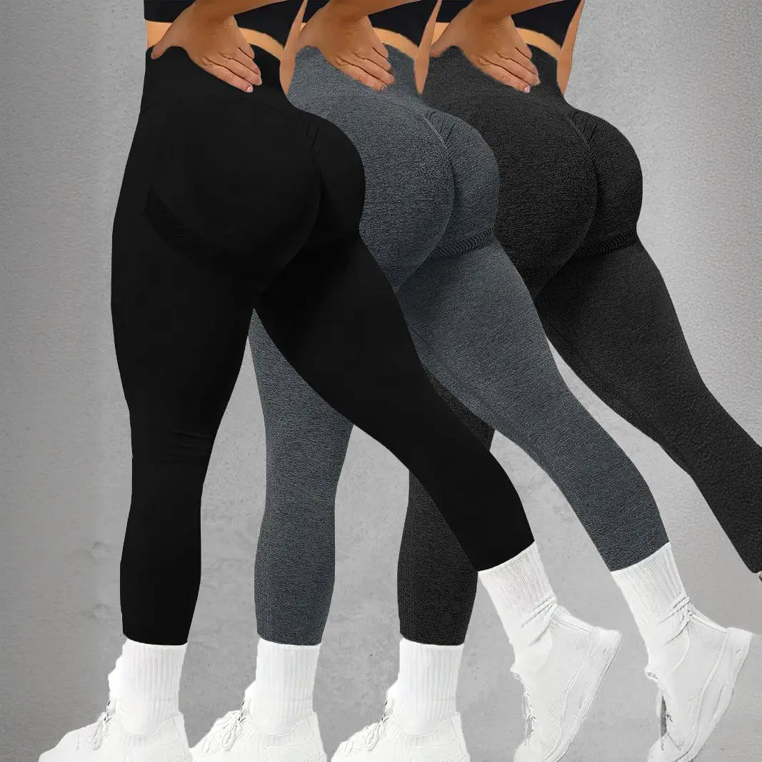 Wholesales Yoga Sexy Sports Tight Fitting Slimming High Waisted Women's Fitness Cropped Pants