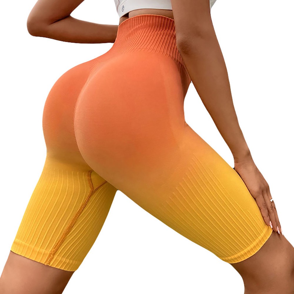 Women's High Quality Solid Breathable Yoga Shorts High Waist Four-Way Stretch Quick Dry Sport Style Streetwear Summer Fitness
