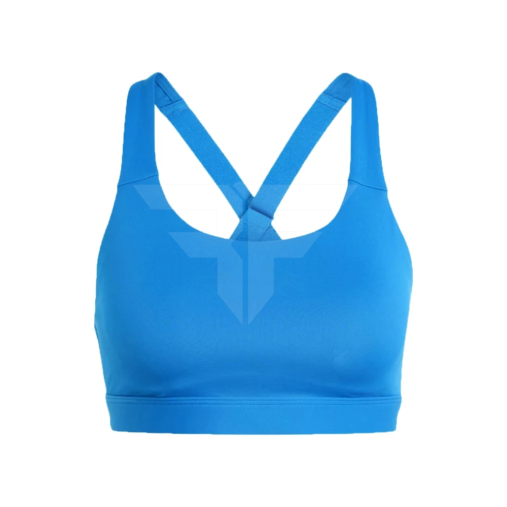 High Quality Adjustable Women High Strength Shockproof Cross Back Training Running Yoga Fitness Sports Bra Front High Support