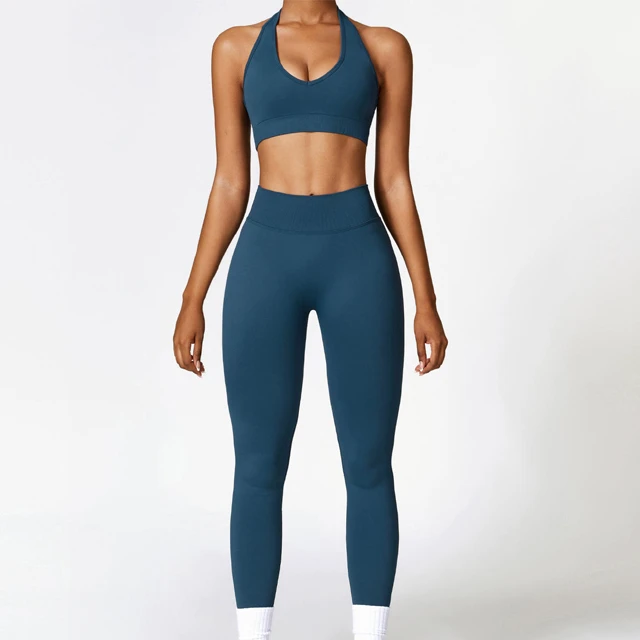 Two-Piece High-End Feel Summer Quick-Dry Slimming Running Fitness Yoga Women Set