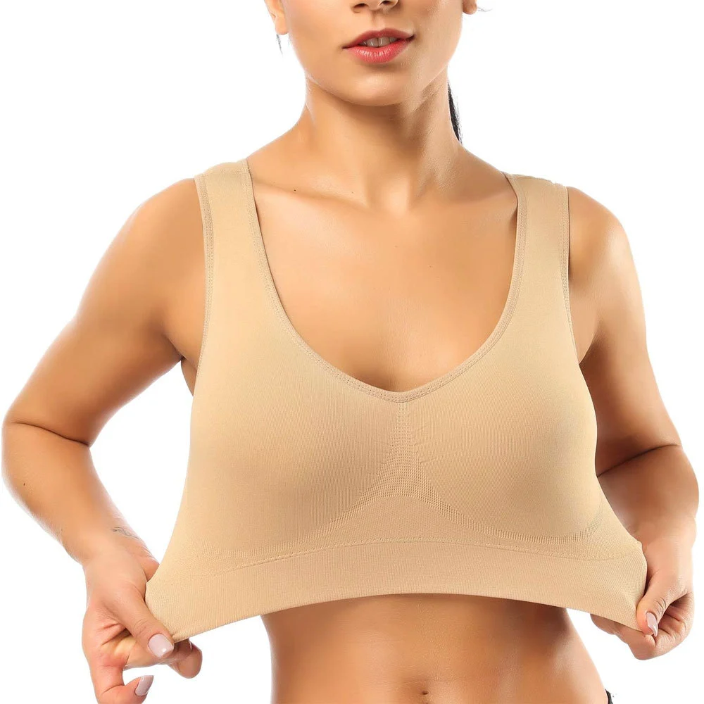 Top Grade Eco-Friendly Breathable Women Sports Bra with Front Logo High Support Lightweight Spandex/Nylon Material