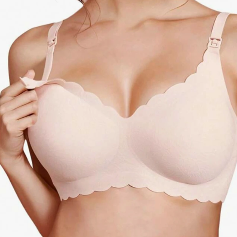 New Style Maternity Nursing Bras Custom Mom No Underwire Bralette Seamless Full Cup Anti-microbial Jelly Nursing Bra For Women