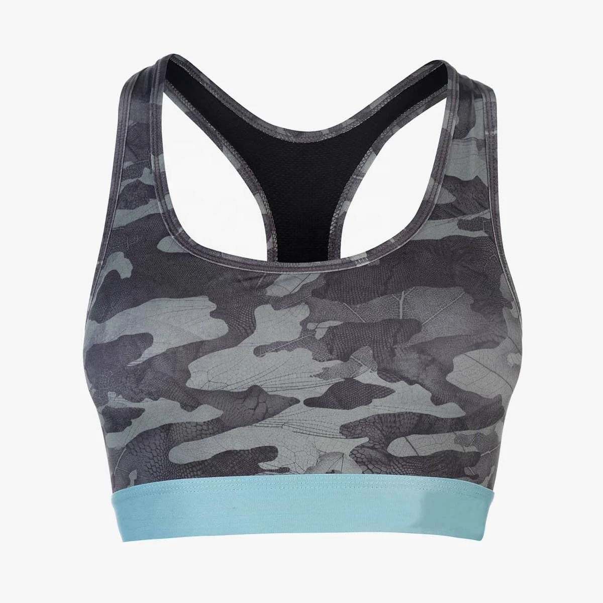 PIHA SPORTS Women's Yoga Sports Bra Mid for Padded Running Jogging Exercise Blackout Vest Spandex/Polyester Medium Support
