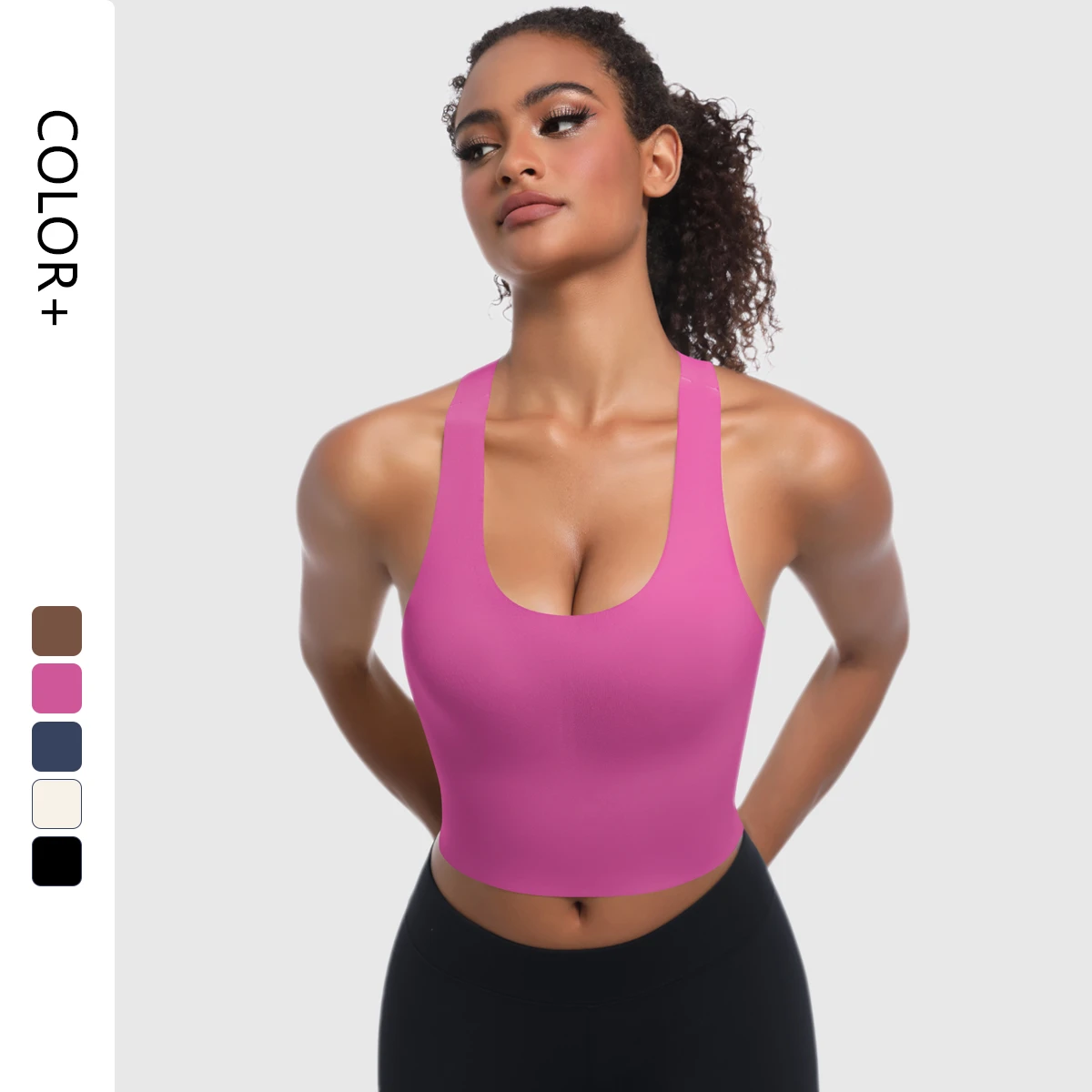 Hot Selling Sports Bra Sexy Gather Yoga Beauty Vest One-piece Fixed Chest Pad Fitness Women's Sports Underwear