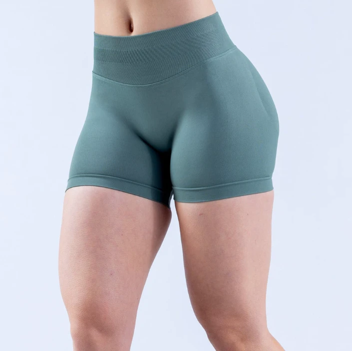 Custom Logo Wholesale Womens Scrunch Fitness Gym Yoga Shorts High Waist Seamless Workout Shorts Women