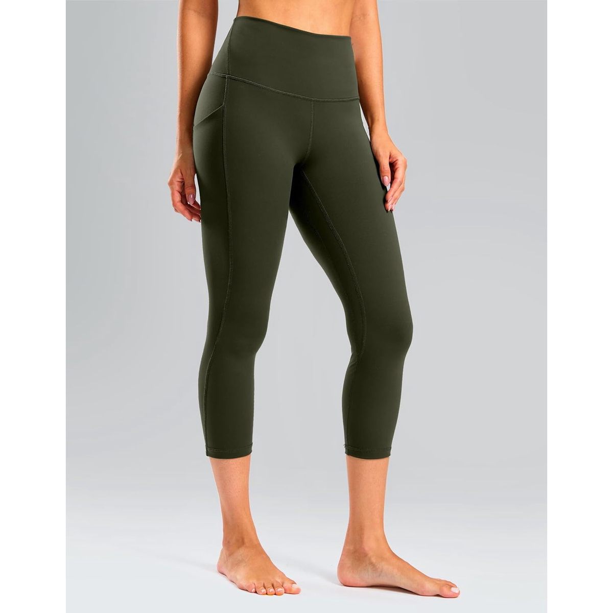 Women's High Waist Buttery Soft Tummy Control Gym Athletic Yoga Capri Leggings 21\