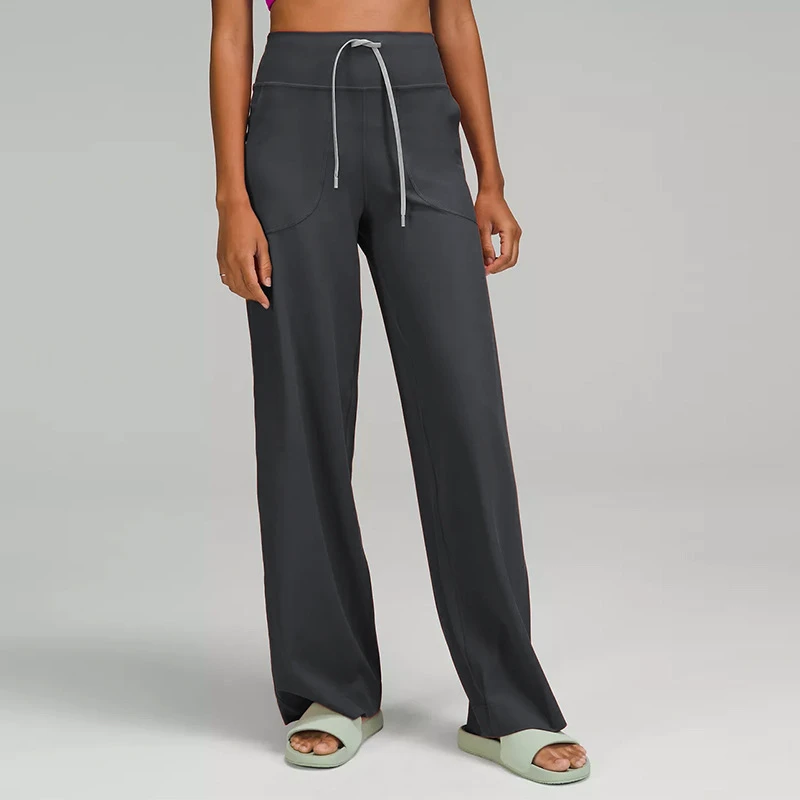Lady High Waist Yoga Legging Elastic Waist Front Seam-Free Design Slim Fit Four-Way Stretch Sweat Wicking Fitness Pant Dancing