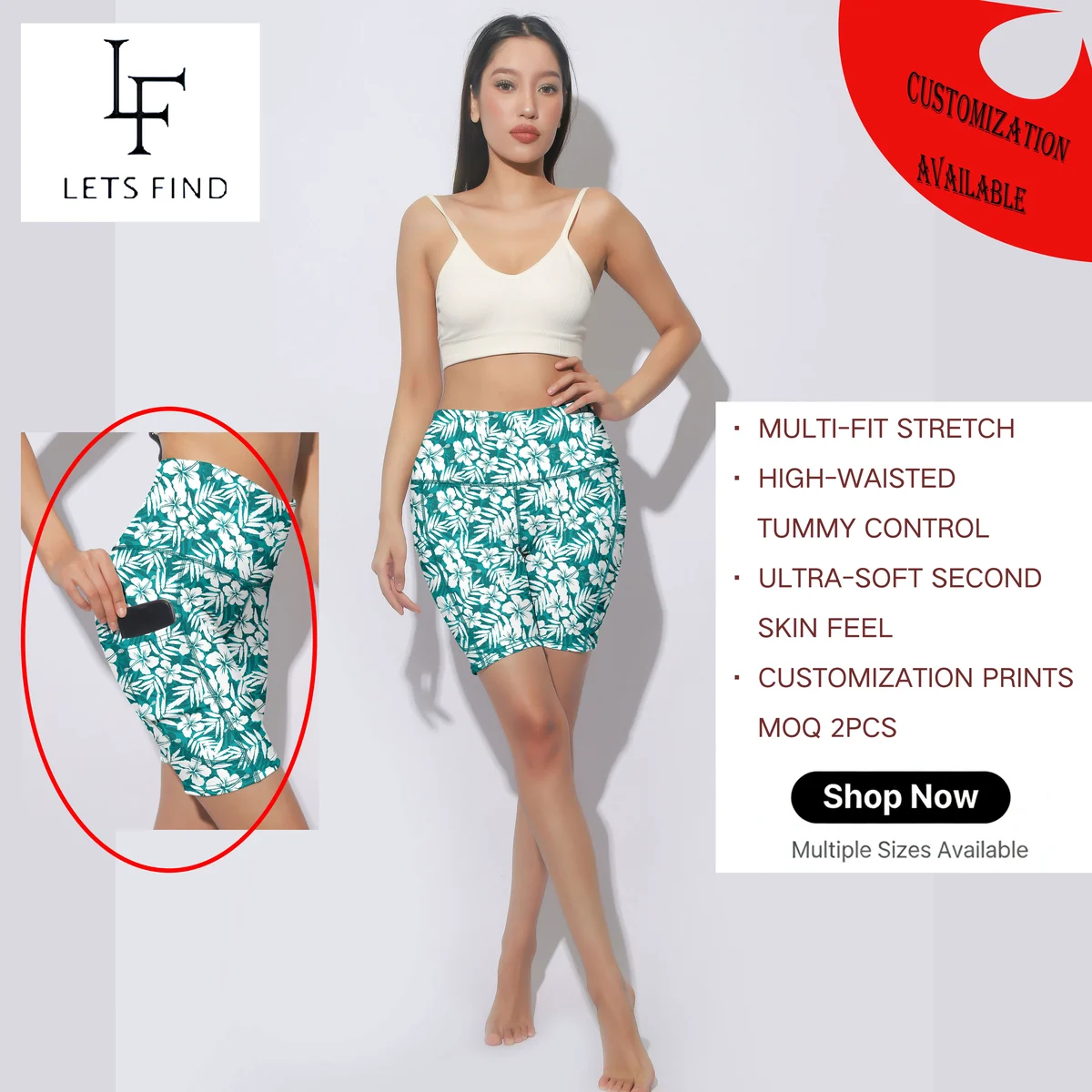 Wholesale New Style High Waisted Tummy Control Fitness Yoga Pants With Pockets, Plus-Size Women Clothing Of Customized Leggings