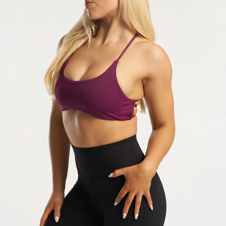 Women Fitness Comfort Cross Back Strap Yoga Sport Bra Hot Sexy Workout Stretch Running Sports Bra for Women