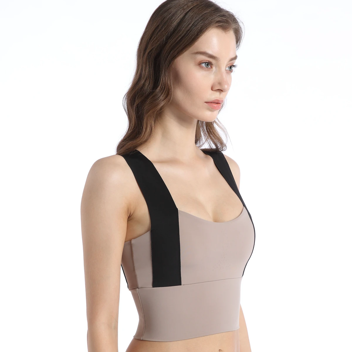 Women's Plus High Support Lightweight Simple Sports Bras for Gym Yoga & Fitness | Breathable Workout Tops with Wide Straps