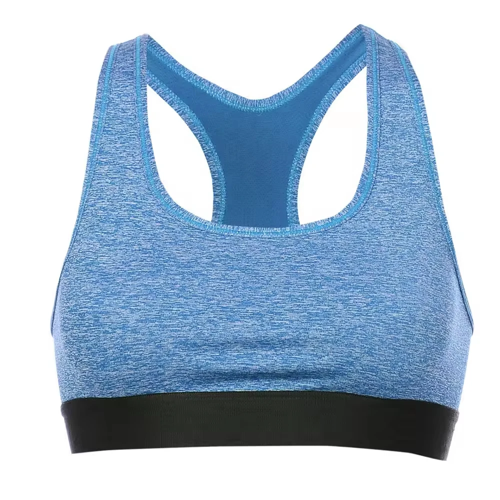 Women's Plus Size Elastic Soft Lightweight Compression Sports Bra Full Coverage Gym Yoga Wear Reversible High Support