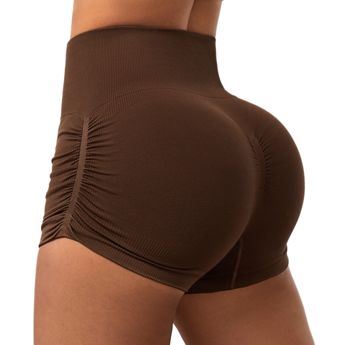New Women's High Elastic Waist Gym Fitness Yoga Shorts Four-Way Stretch Quick Dry Plus Size Workout Sportswear