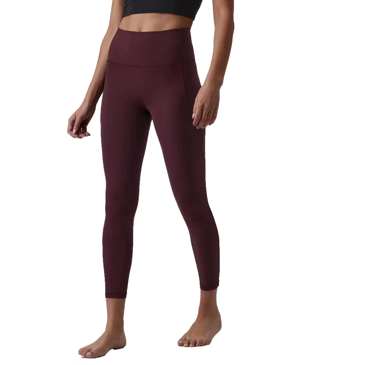 High Quality Vintage Women's Sports Leggings Mid Waist Yoga Stretch Seamless Design on Sale at Reasonable Price