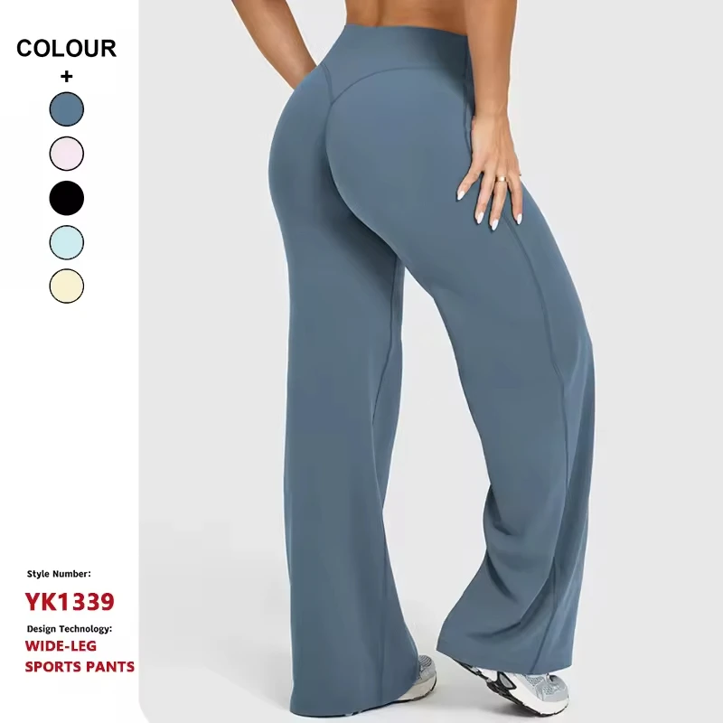 Women's High Waist Yoga Pants Soft Lightweight Fitness Leggings Quick Dry Breathable Wide Leg Yoga Pants