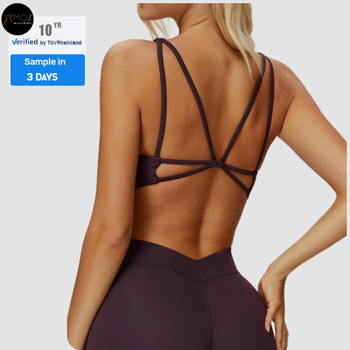 Women's Thin-Strap Cross Back Sports Bra - Elegant Yoga Top with Built-In Support for Running & Fitness Custom Sports Bras
