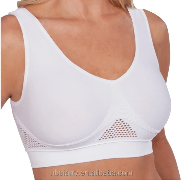 Perfect Aire Eco-Friendly Seamless Sports Bra with Cooling Mesh Breathable and Simple Style