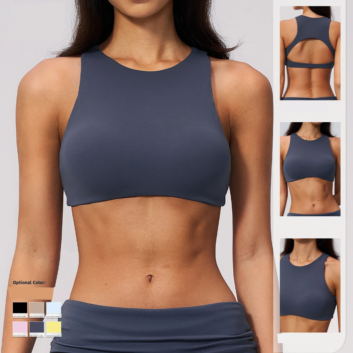 Women's High Support Hollow-out Quick-drying Spandex Nylon Fitness Sports Bra Running Fitness Yoga Bra