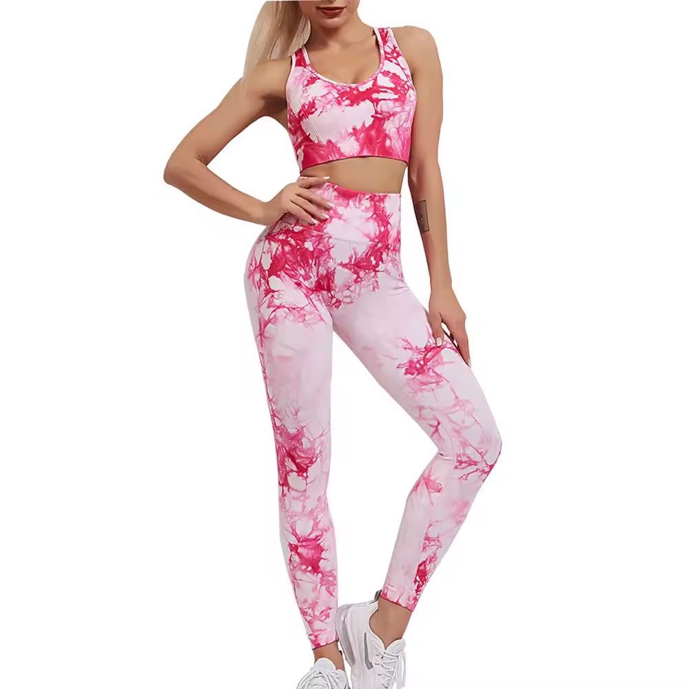 Summer Wear Women Plus Size Two Piece Yoga Set Elastic Waist Quick Dry Breathable Lightweight Activewear Hot Selling