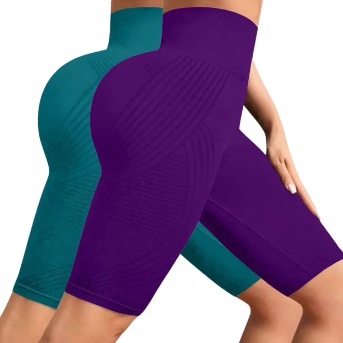 Premium High Waist Women Yoga Shorts Hot Shorts Breathable Quick Dry Stretch Tummy Control Skinny Fit Gym Activewear