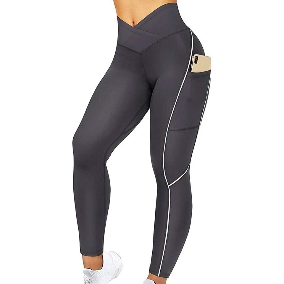 Women's High Waist Comfortable Custom Yoga Gym Leggings Casual Solid Pattern Summer Plus Size Breathable 100% Cotton