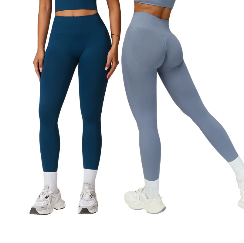 Seamless Scrunch Butt Yoga Leggings, High Waist Tummy Control 4 Way Stretch Squat Proof Workout Fitness Pants