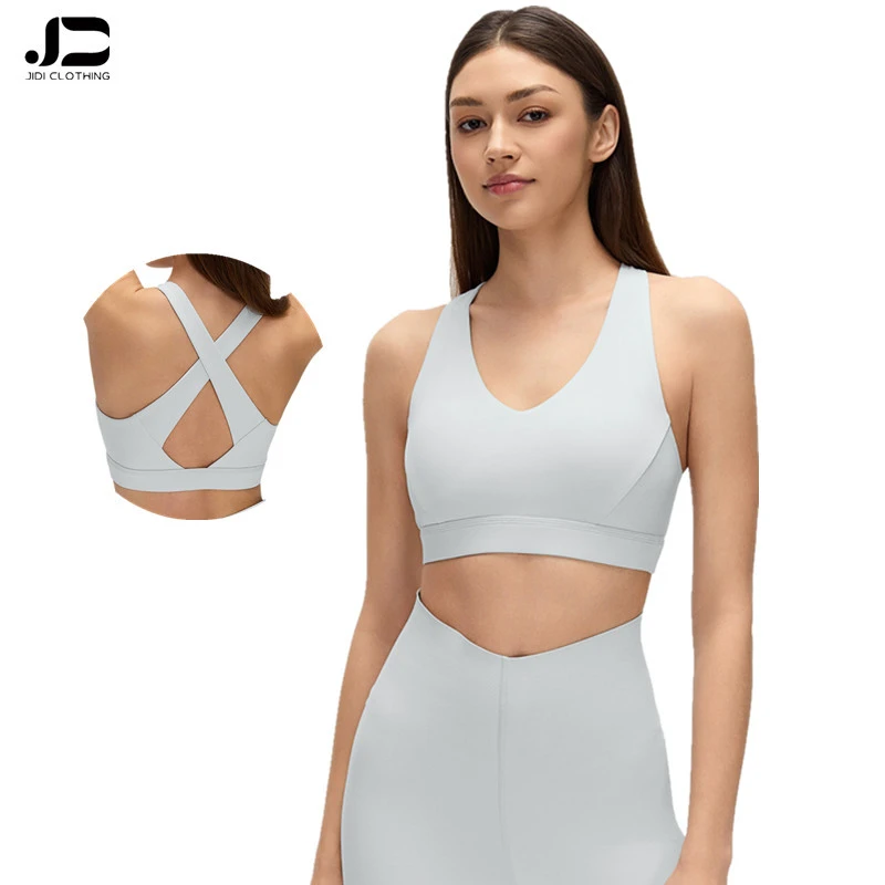 High Strength Support Cross Strap Spandex Nylon Sports Bra Sports Underwear Women's Fitness Yoga Running Vest Beauty Back Bra