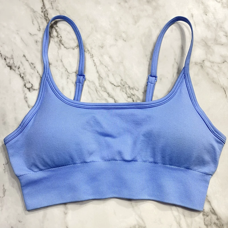 High Quality Yoga Bra Adjustable Strap Removable Cups Active Wear Four-way Stretchy Chest Lifting Sports Bra