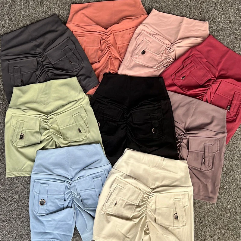 Women's Butt Lifting Yoga Shorts Workout High Waist Tummy Control Booty Pants Gym Sports Shorts