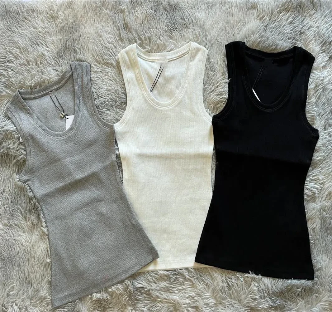 Women Top Tanks Vest T Shirts Embroidered Cotton-blend Tank Tops Designer Skirts Yoga Suit Two Piece Dress Bra Vest Ladies Solid