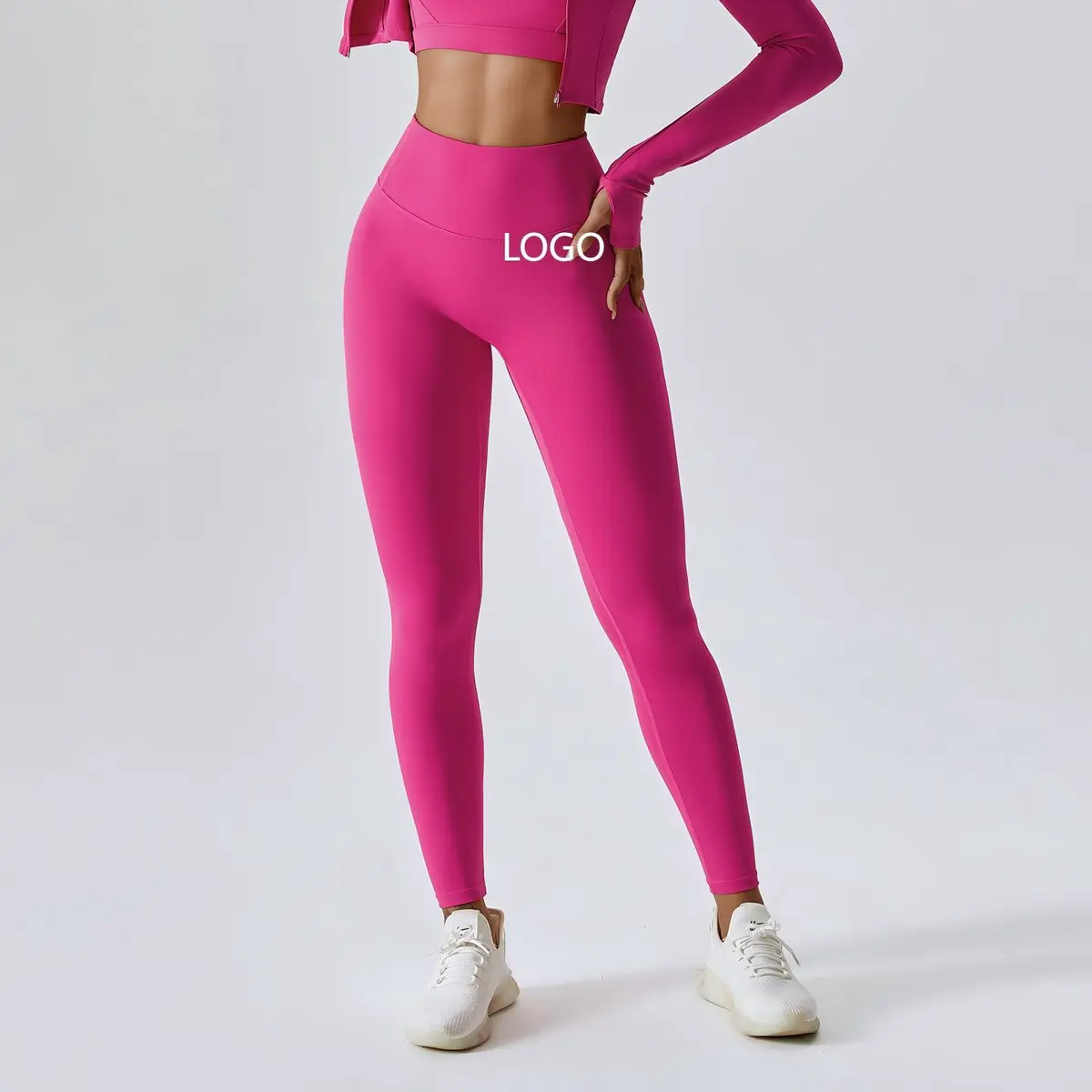 Women's Yoga Leggings Soft Nylon Sports Fitness Pants Tummy Control Full Length High Waist Quick-Dry Breathable Running
