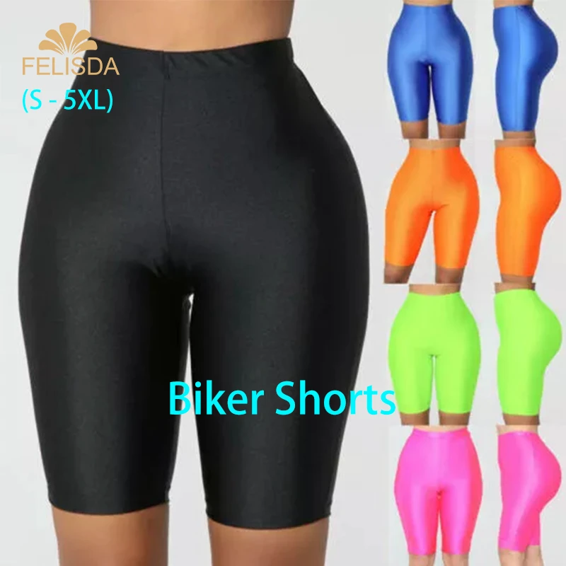 Custom Logo Solid Color High Waist Yoga Pants Gym Slim Active Sports Running Fitness Sexy Leggings Skinny Biker Shorts Women