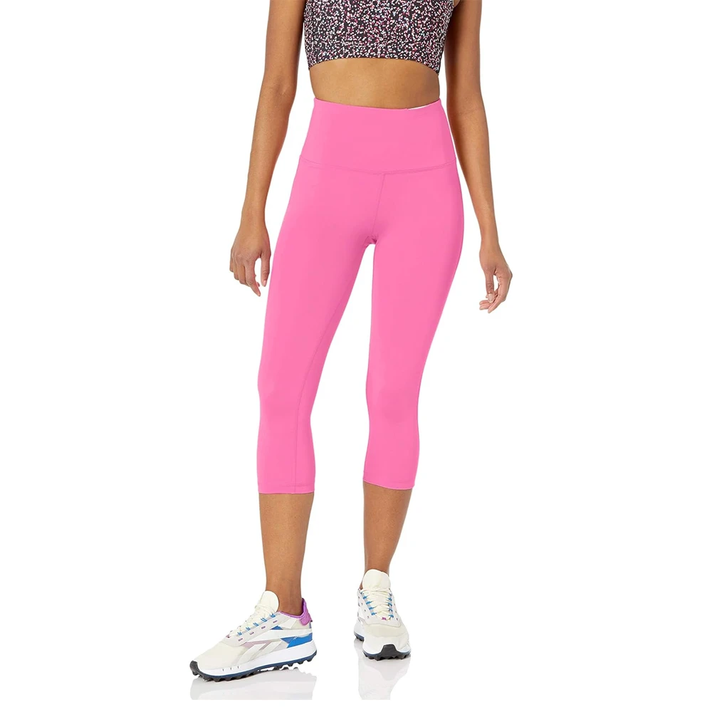 pink color women fitness yoga tights 2024 Custom Slim Nylon Fitness Sports Workout Tight Yoga Pants for sale