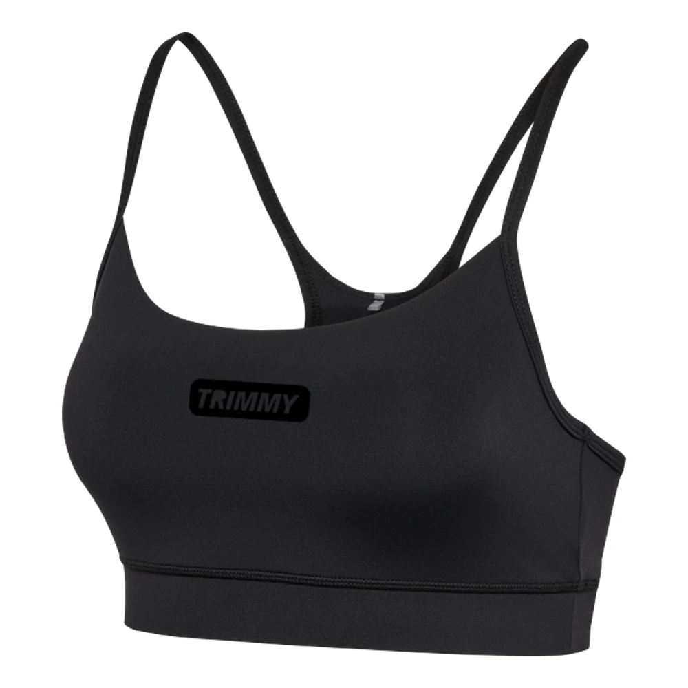 TRIMMY SPORTS Girls Simple Seamless High Support Breathable Quick Dry Sports Bra Black Workout Fitness Yoga Gym Wear 100%