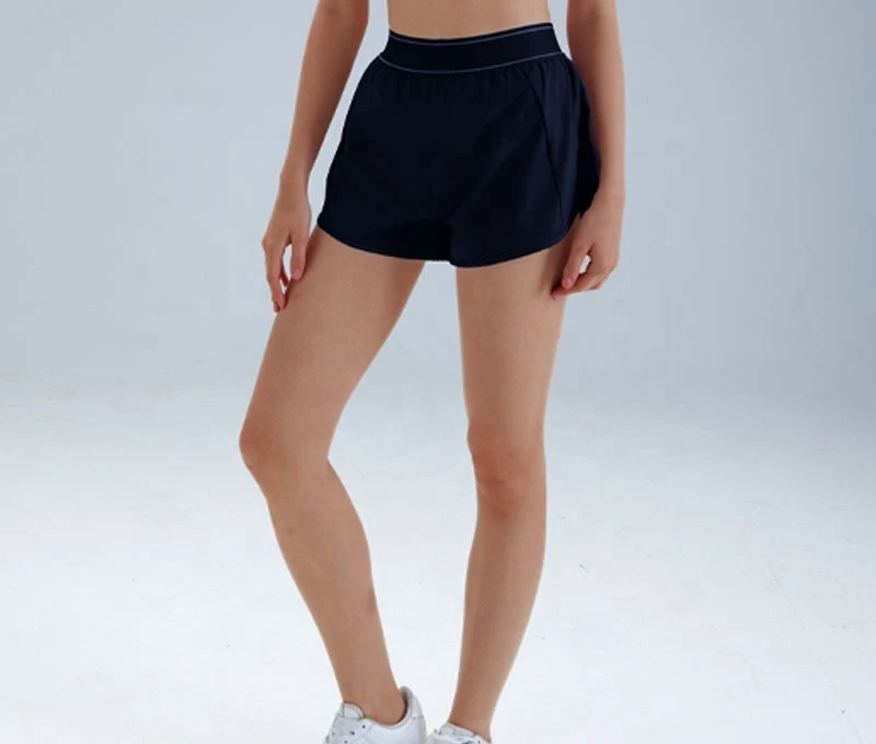 Spring Summer High Waist Solid Color Comfortable Sexy Zipper Pocket Hip Lift Yoga Women Breathable Eco-Friendly Sports Shorts