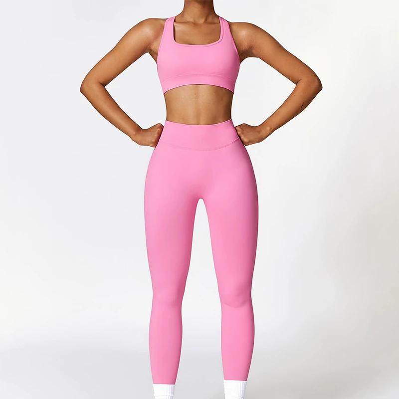Custom Logo Women Yoga Set For Seamless Breathable Eco-Friendly Plus Size Yoga Wear Set 2 Piece Activewear Gym Training Suits
