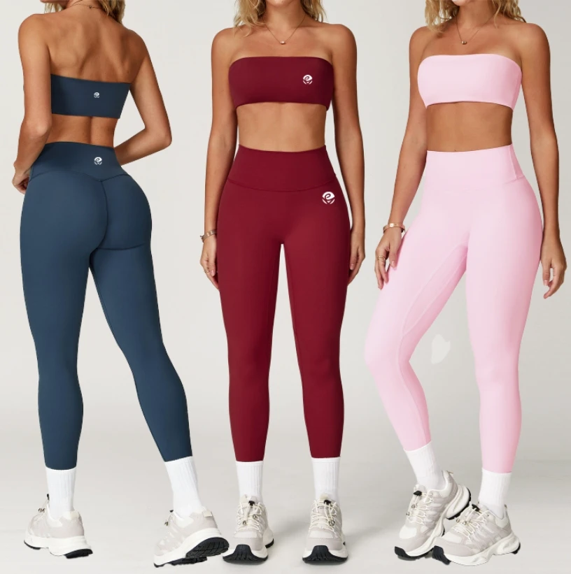 Hot Sale High Quality Sports Bra High Waist Leggings Set For Women Sportswear Fitness Clothes Yoga Set