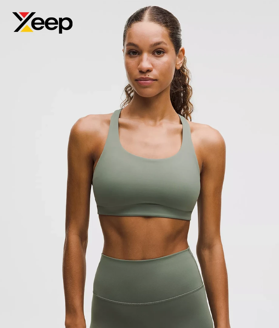 XEEP High Quality Women Yoga Sports Bra XC-SB-97 Solid Spandex/Polyester Simple Breathable Adjustable Straps Removable Pads High
