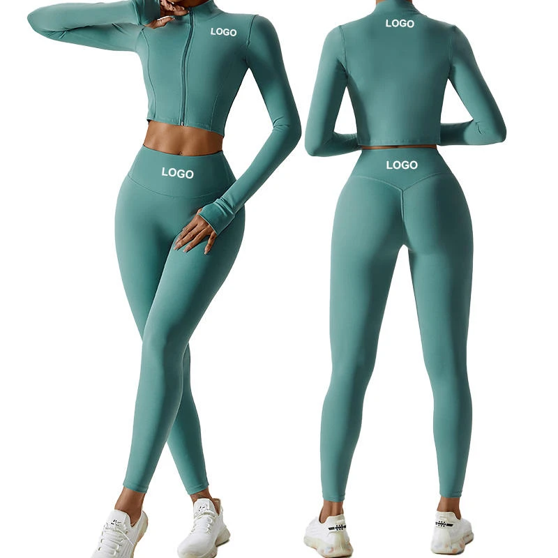 Women's Naked Feeling Plus Size Eco-Friendly Quick Dry Yoga 2 Piece Cross Back Sports Set Gym Training Running Fitness
