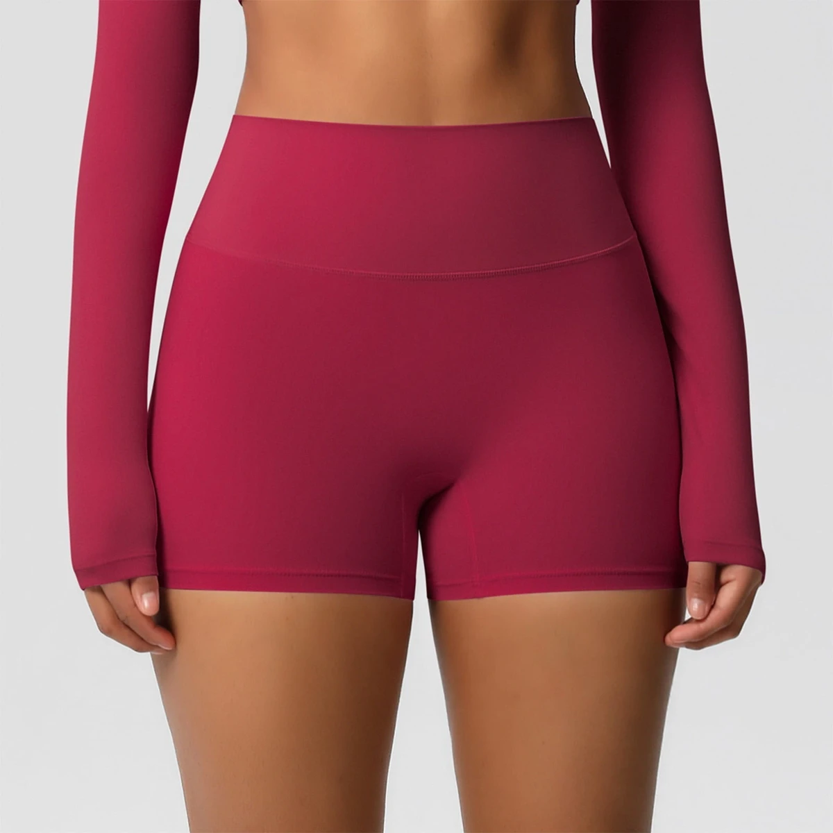 New Design Solid Seamless High Waist Breathable High Elastic Women Yoga Shorts Butt Lifting Slim Comfortable Sport Shorts