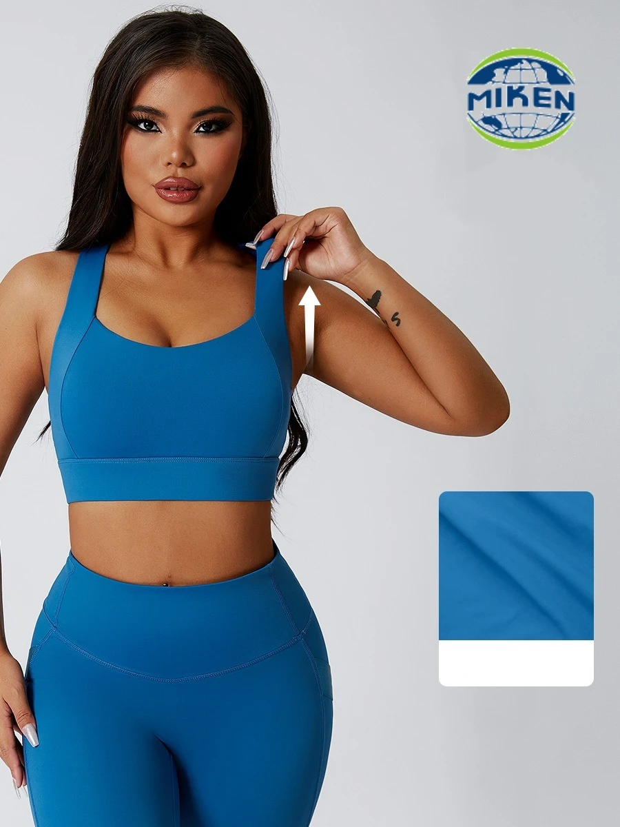 Custom Logo Women Lightweight Moisture Wicking Breathable H Shape Back High Support Fitness Running Sports Bras Yoga Bra